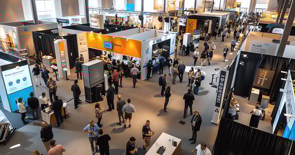 Image of a conference exhibition floor