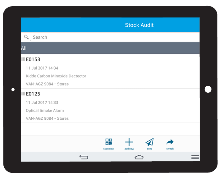 inventory counts tablet