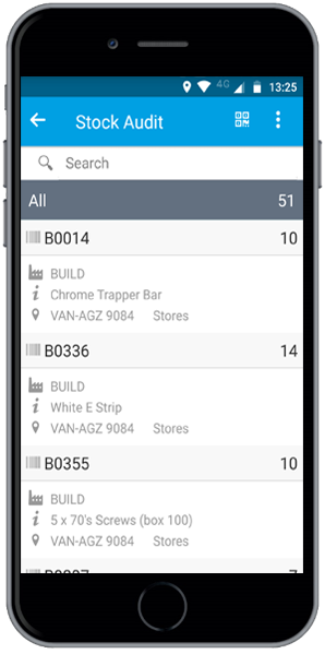 Stock audit app barcode