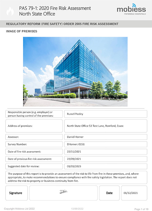 Fire Risk Assessment Sample Report-1