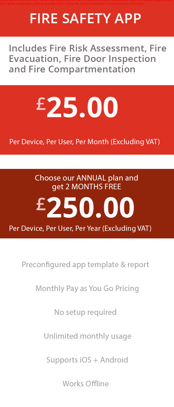 Fire Safety App Pricing